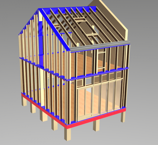 Structure 3D de l&#039;extension en R+1